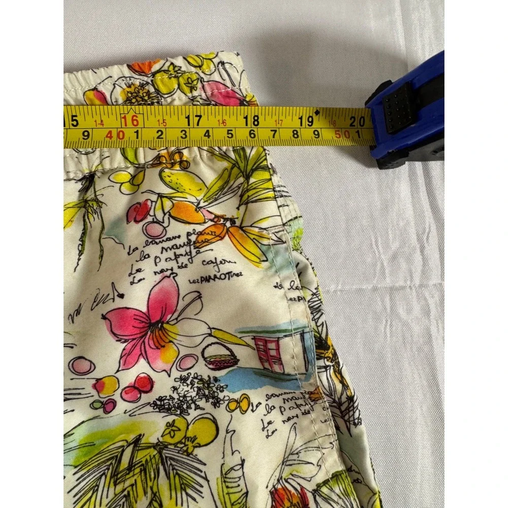 VTG Michael's Swim Trunks Men's SZ M Tropical Island Map Print Made in Morocco